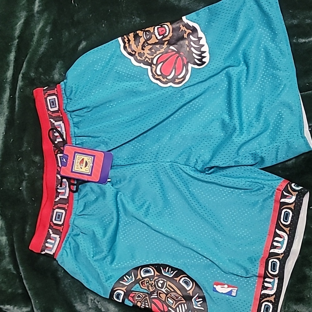 Just Don Vancouver Grizzlies monogrammed basketball shorts. Medium